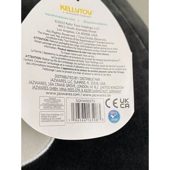 Squishmallows Stix 12” Inch Black White Skeleton Non-Metallic Halloween NEW - Picture 2 of 7